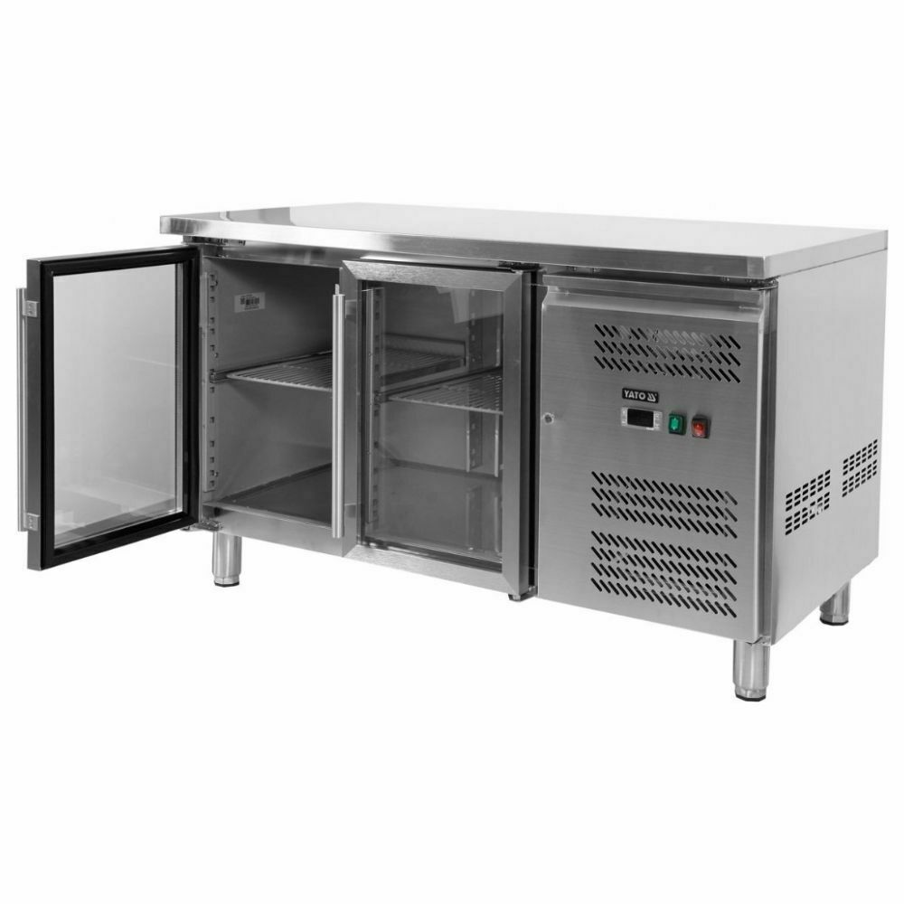 Stół chłodniczy 2-drzwiowy przeszklony 282L | Yato Gastro YG-05252