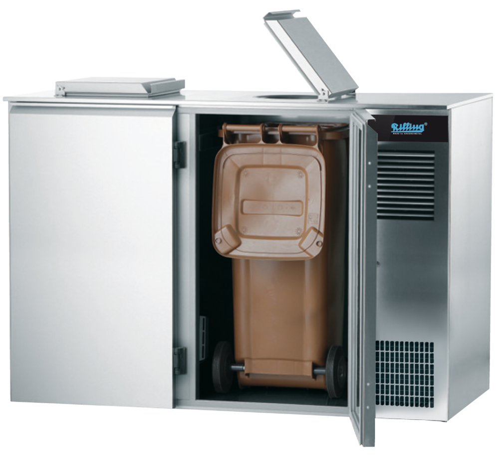 Schładzarka gastronomiczna do odpadów 2x240L | Rilling AAKM022400