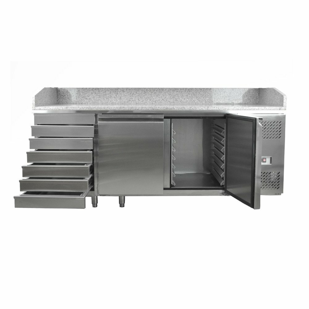Stół chłodniczy do pizzy z garownikiem 580l | PROBOX PXEPF3480