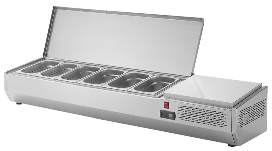 Nadstawka chłodnicza z pokrywą nierdzewną 6 x GN 1/4 - PX-ESL3861SN (PX-VRX 140/33SN)