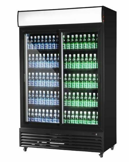 Szafa chłodnicza przeszklona 2-drzwiowa czarna 954L | Resto Quality RQ1100SL-BLACK