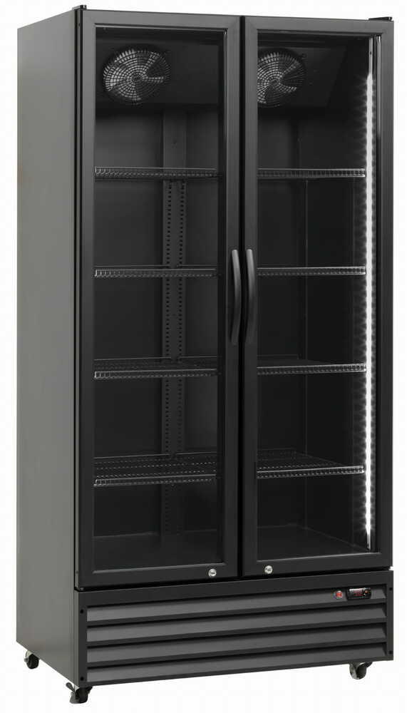 Szafa chłodnicza przeszklona 2-drzwiowa czarna 776L | Resto Quality SD826BE
