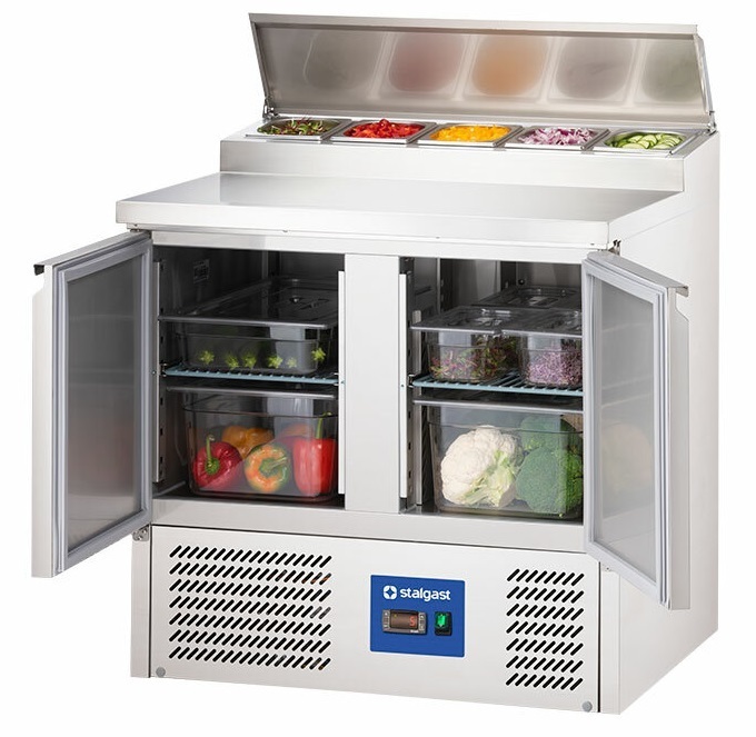 Stół chłodniczy 2-drzwiowy z nadstawką 240L | Stalgast 832328
