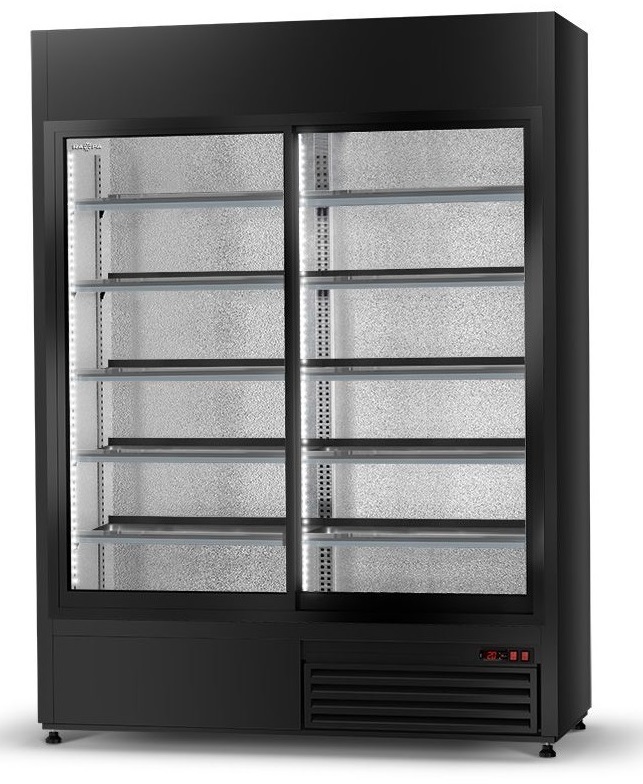 Szafa chłodnicza przeszklona, bez przegrody | RAPA SR 1200/WH/BP