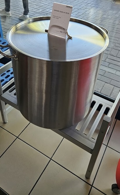 Garnek wysoki nierdzewny z pokrywką 98.2L | Yato Gastro YG-00010 OUTLET