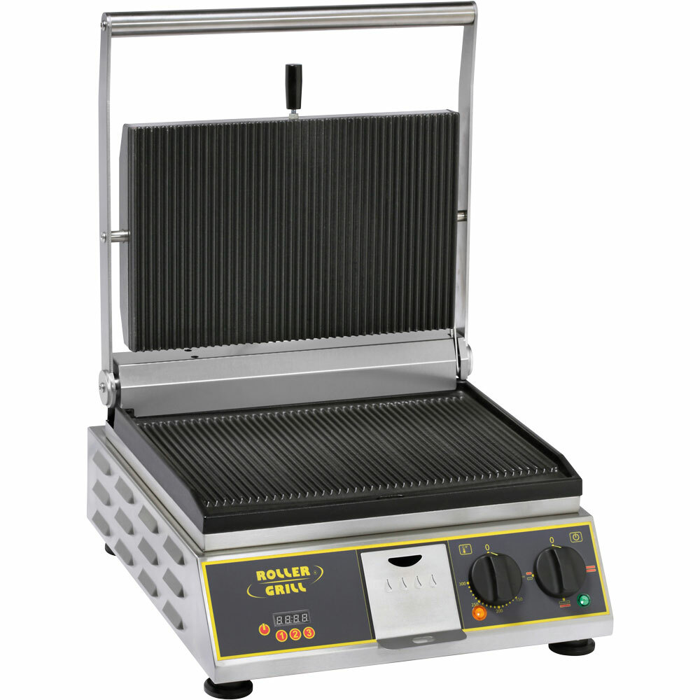 Kontakt grill Panini z timerem, 1-polowy, P 3.4 kW | Stalgast 777224