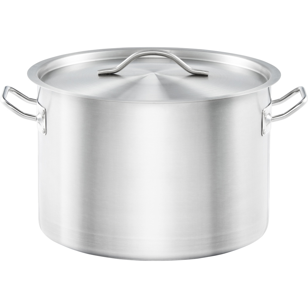 Garnek średni z pokrywką stalowy Basic 18L | Gredil 012326