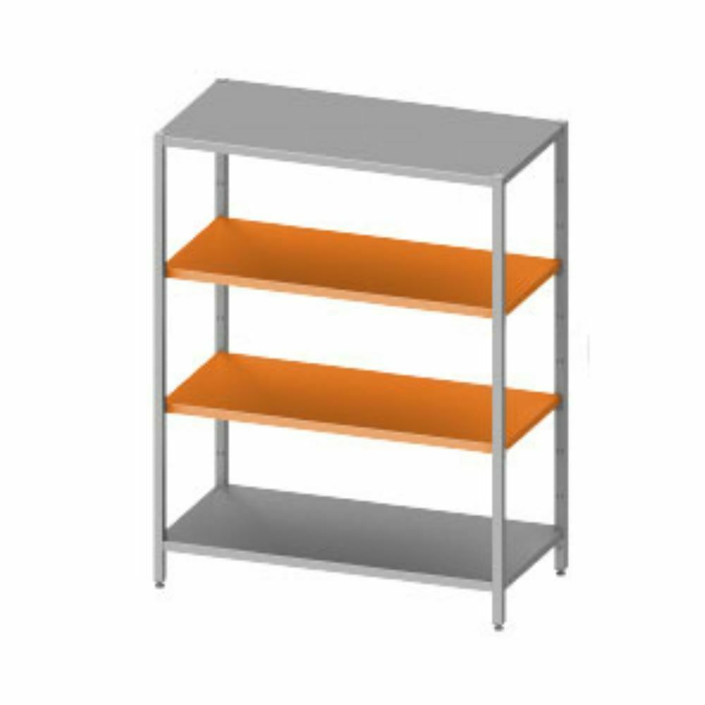 Regał magazynowy z półkami przestawnymi, pełnymi 1500x400x1800 mm spawany | Stalgast 9810374150