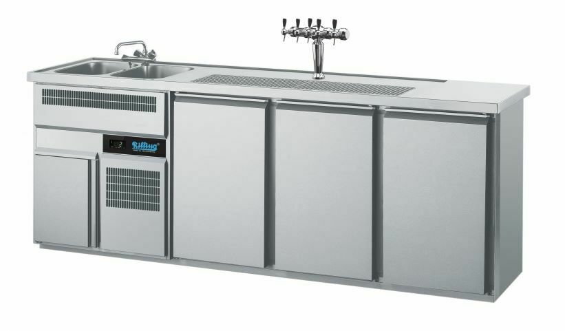 Barowy stół chłodniczy 3-drzwiowy 2500x700x980 mm | Rilling AGTM732L81-1/1/1