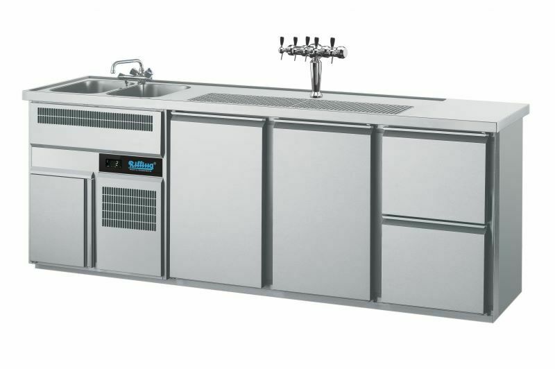 Barowy stół chłodniczy 2-drzwiowy 2500x700x980 mm | Rilling AGTM732L81-1/1/2