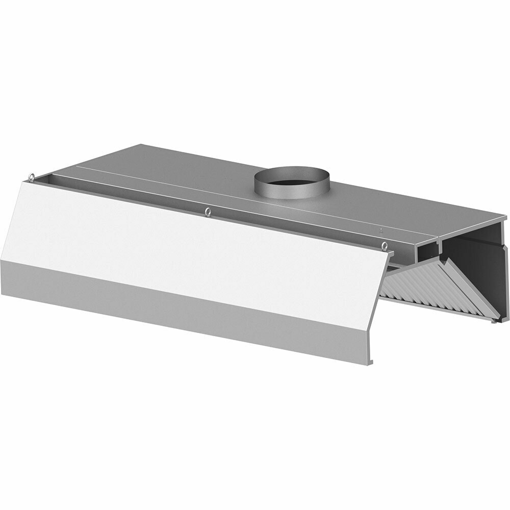 Okap przyścienny trapezowy z kompletem filtrów 2500x900x450(H)mm | Stalgast 9820709250F