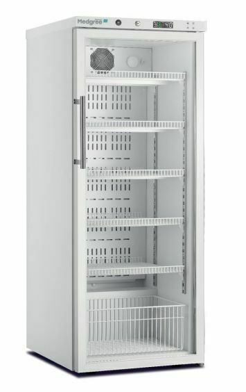 Szafa chłodnicza farmaceutyczna przeszklona 600x700(+50)x1510 mm | Medgree MPRA 350 G