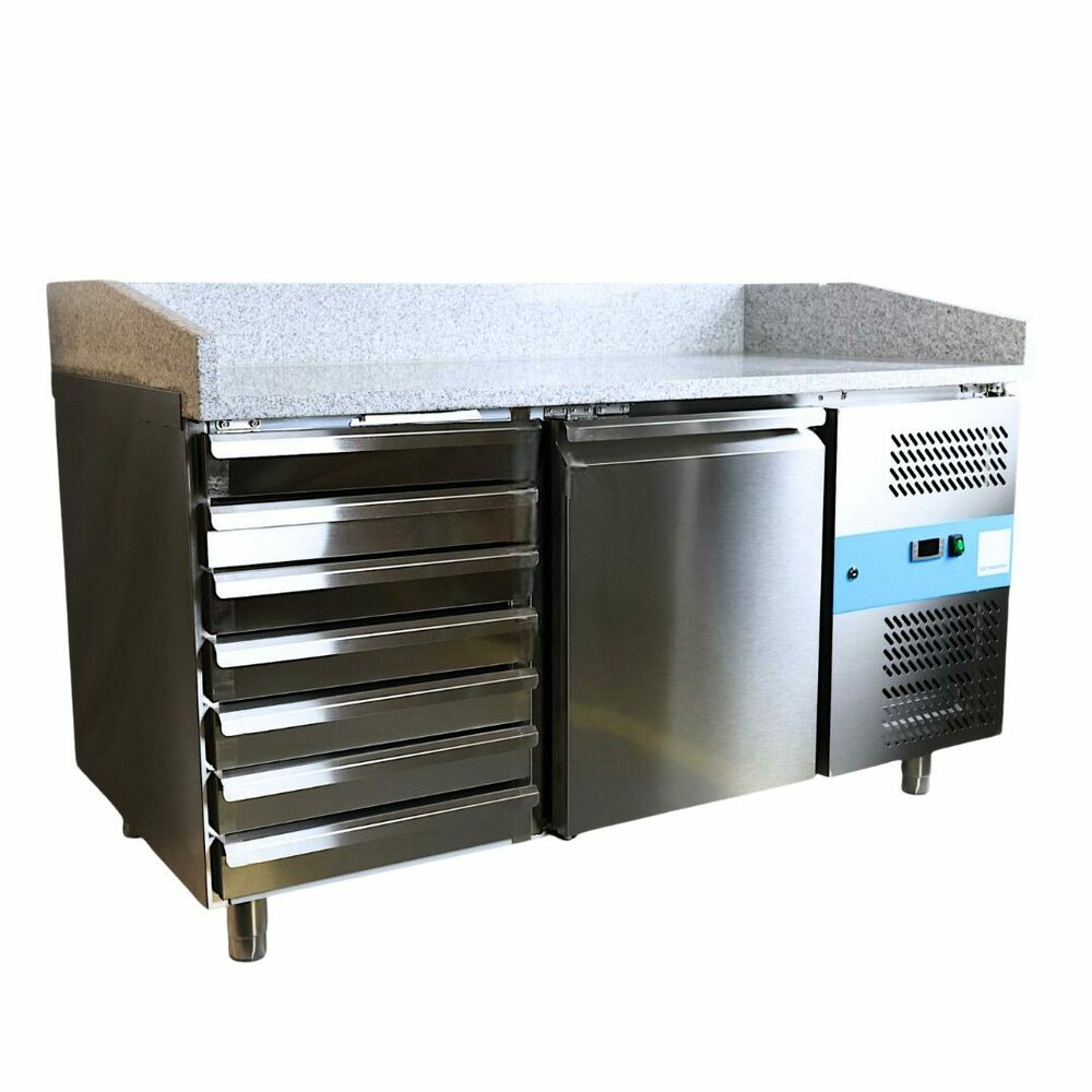 Stół chłodniczy 1-drzwiowy do pizzy z szufladami 190L | Ice Horizon PZ1610TN