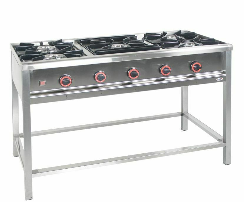 Trzon gazowy 5-palnikowy 1200x700x850 mm 25,5 kW + płomień pilotujący | Egaz TGP-5725.II