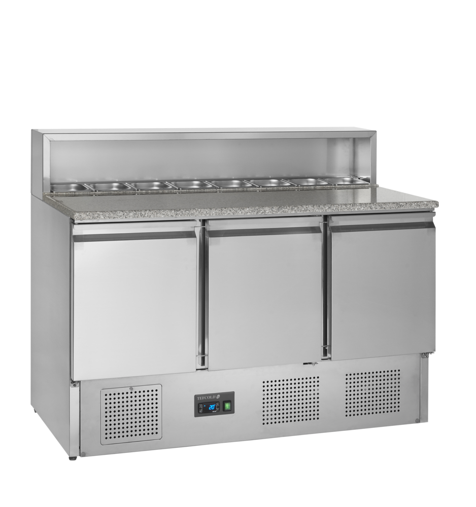 Stół chłodniczy 3-drzwiowy do pizzy GN1/1 400L | PT930 Tefcold