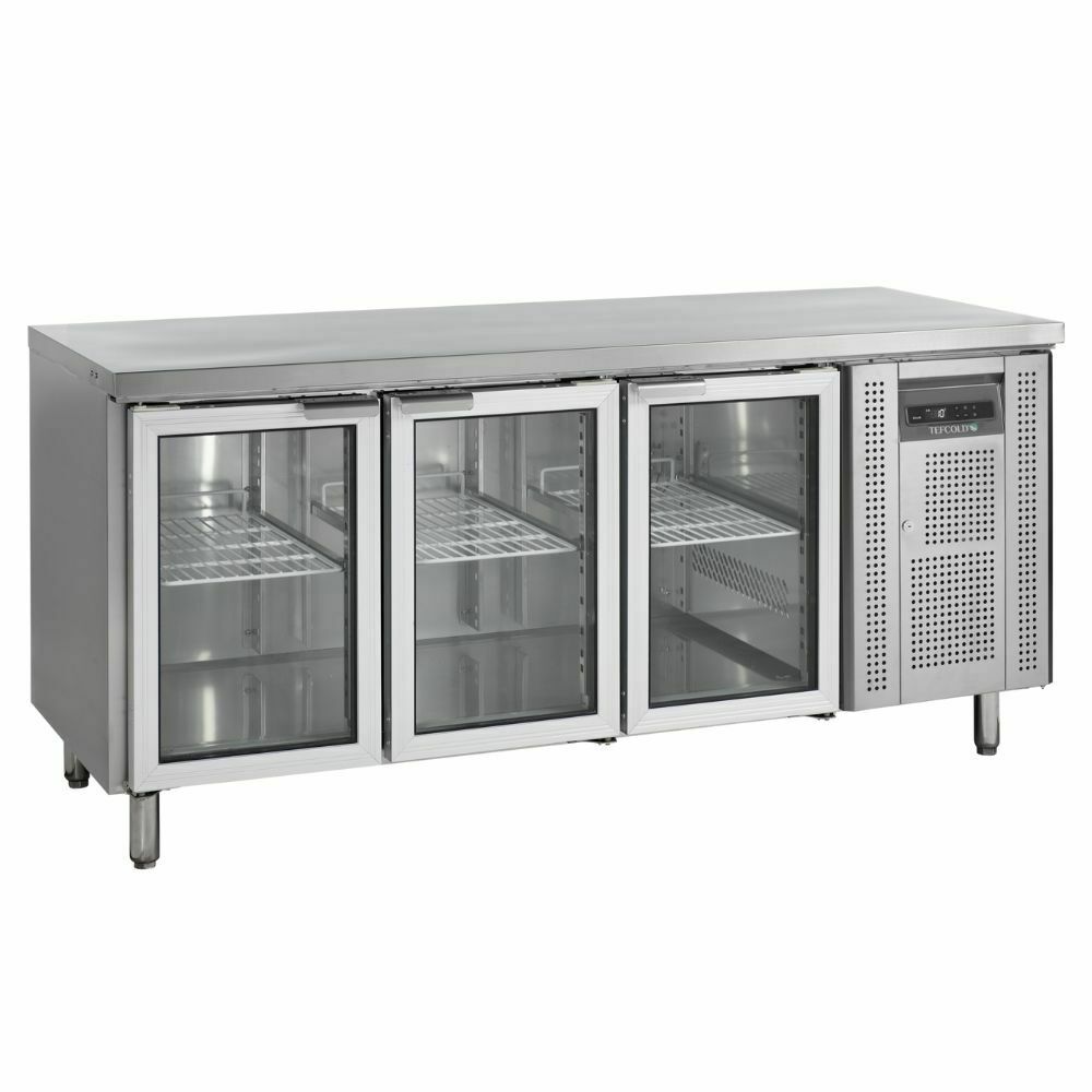 Stół chłodniczy 3-drzwiowy przeszklony GN1/1 417L | CK7310G Tefcold