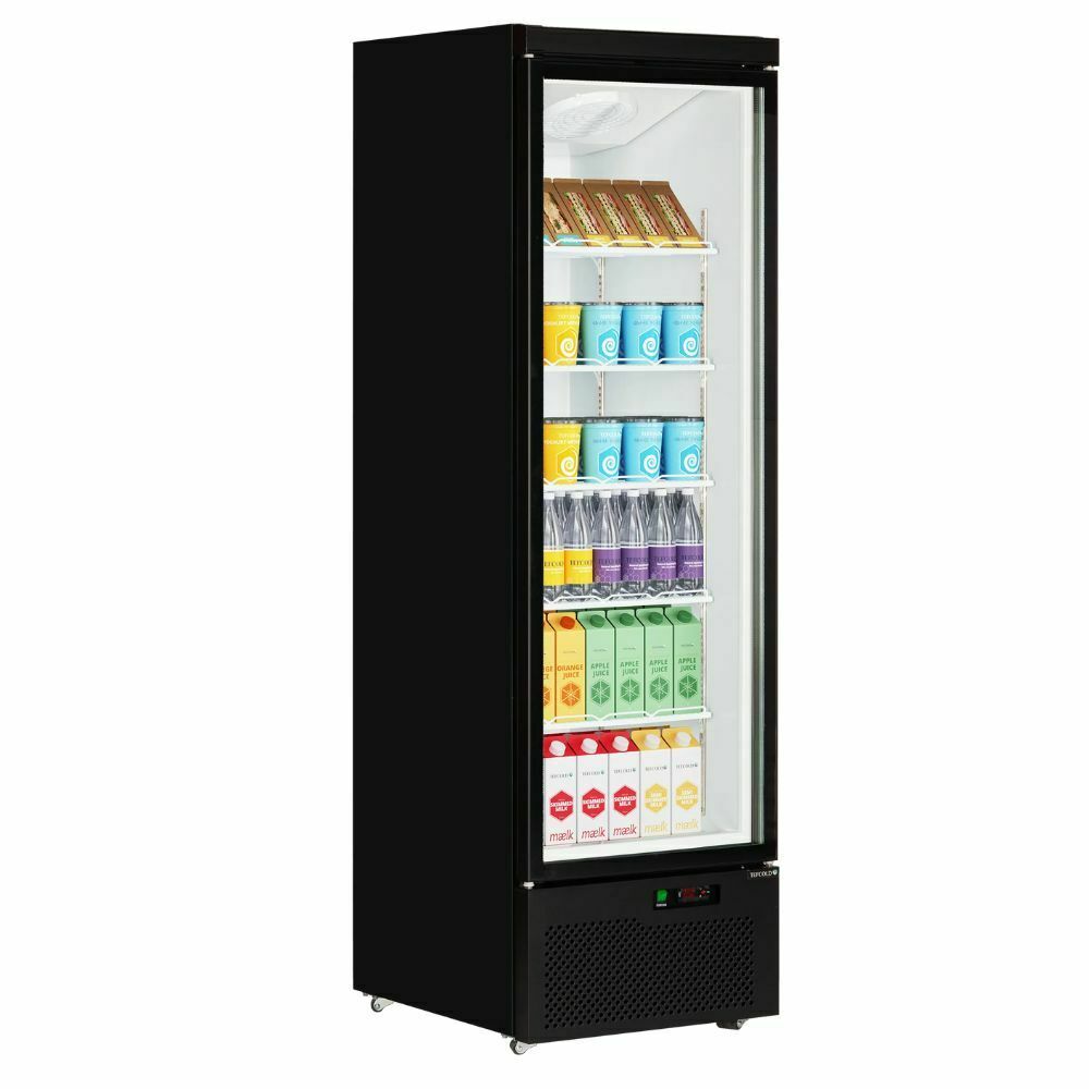 Szafa chłodnicza przeszklona czarna 614L | Atom Maxi C1DB Tefcold