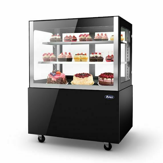 Witryna chłodnicza cukiernicza czarna 231L | Atosa WDG096F
