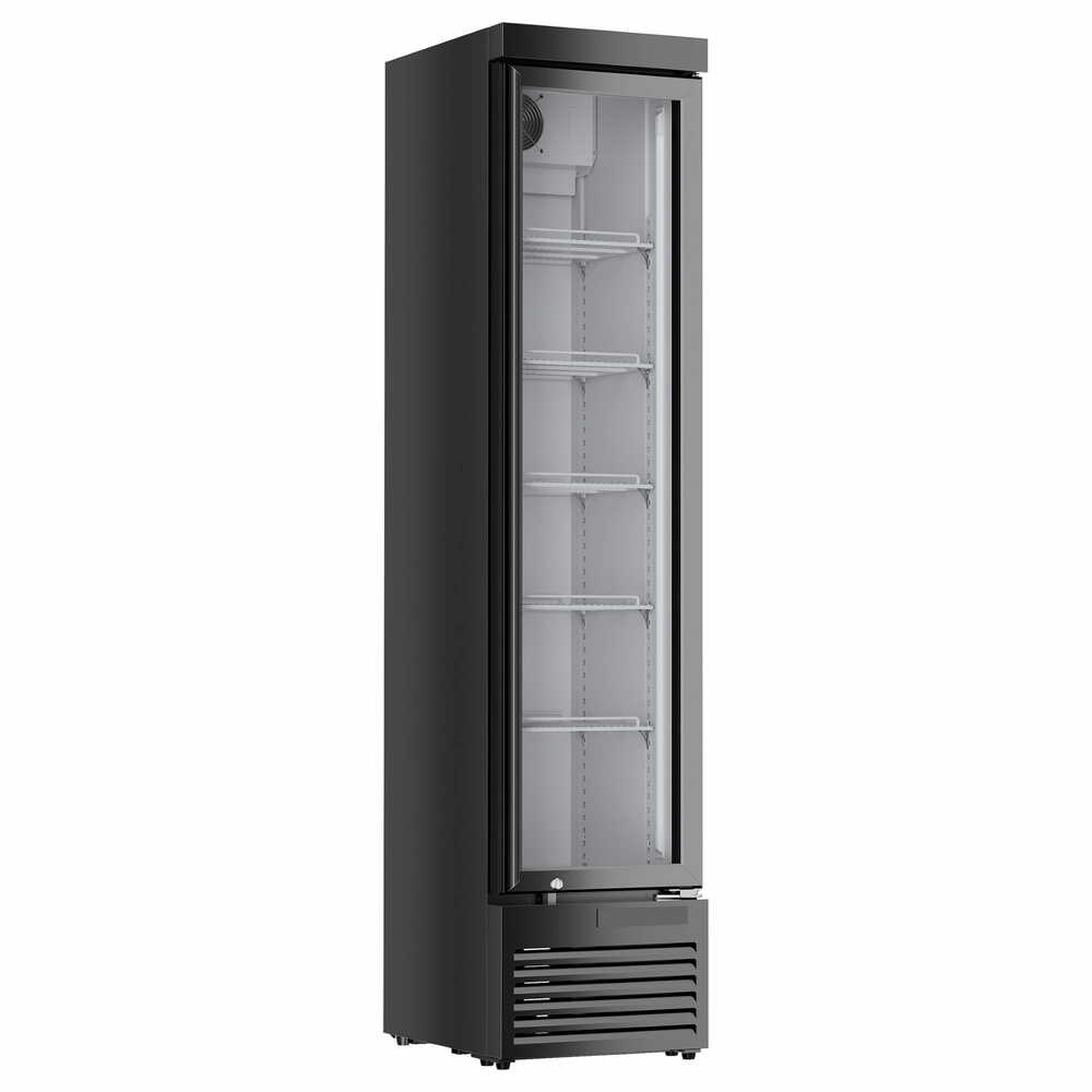 Szafa chłodnicza przeszklona DC160BD | czarna | 157l
