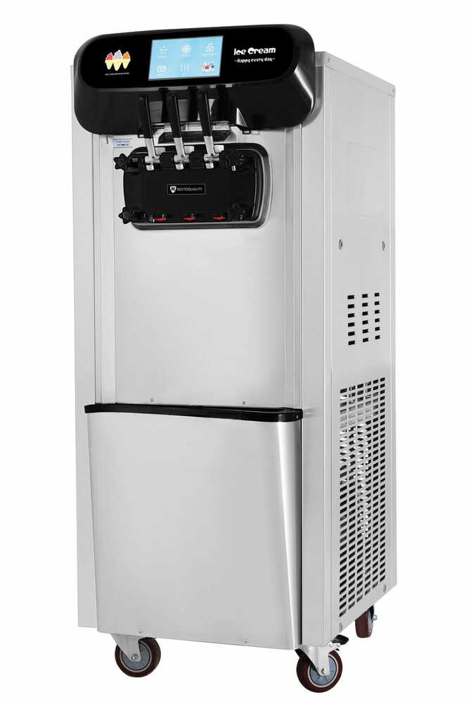 Maszyna do lodów włoskich | automat do lodów soft | 2 smaki + mix | nocne chłodzenie | wolnostojąca | 2x8 l