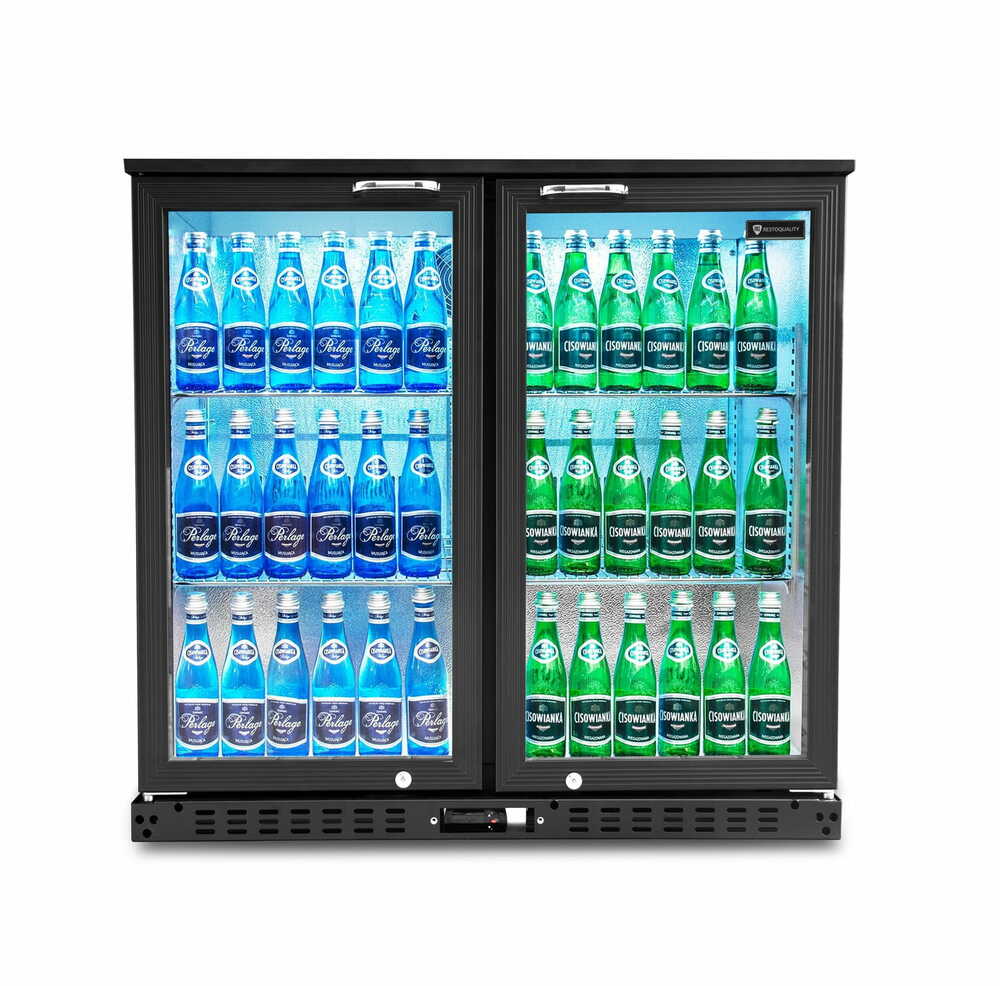 Barowa szafa chłodnicza  | chłodziarka podblatowa RQ-208HC | 2-drzwiowa | drzwi skrzydłowe | 205l