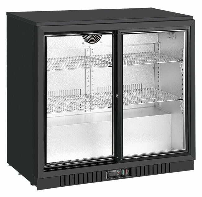 Barowa szafa chłodnicza  | chłodziarka podblatowa | 2-drzwiowa | drzwi przesuwne | 198 l | SC211SLE (RQ-208SC)