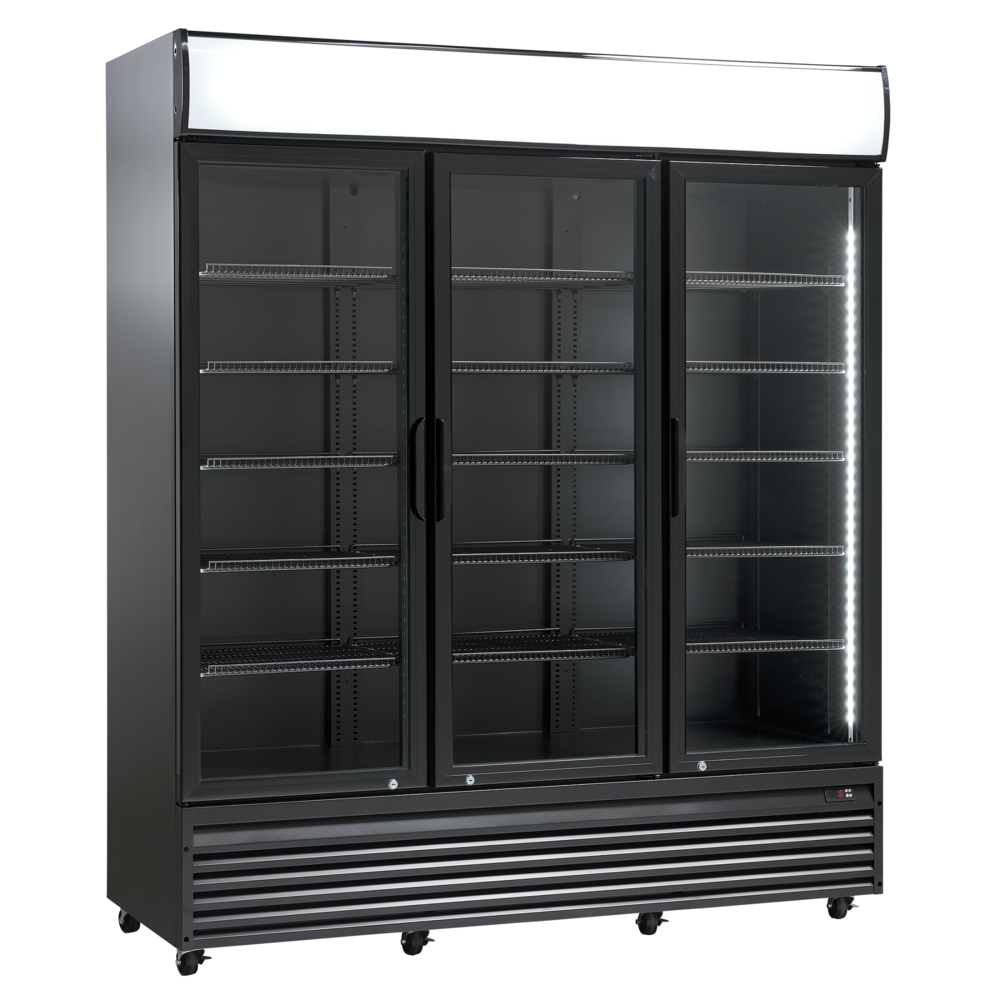 Szafa chłodnicza przeszklona | 3-drzwiowa | SD1502BHE | 1383 l (RQ1500H-BLACK)