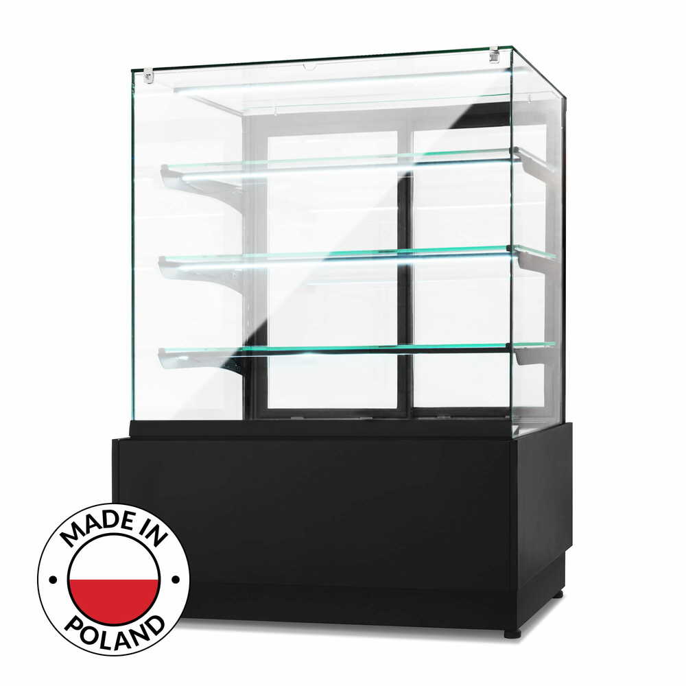 Witryna cukiernicza chłodnicza Dolce Visione Premium 900 | podświetlany cokół | 900x670x1300 mm