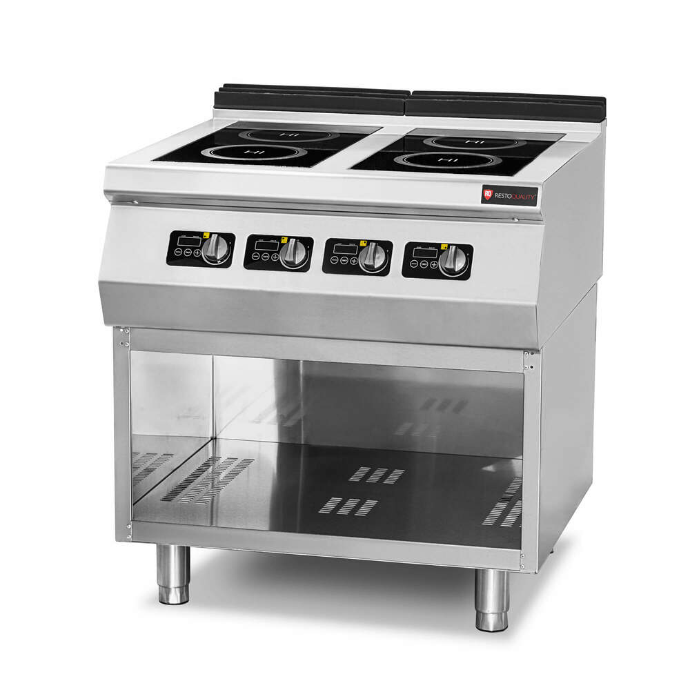 Indukcja gastronomiczna | 4-palnikowa | 12 kW | 400V | podstawa otwarta | linia 700 | RQ.PLS.7IND020