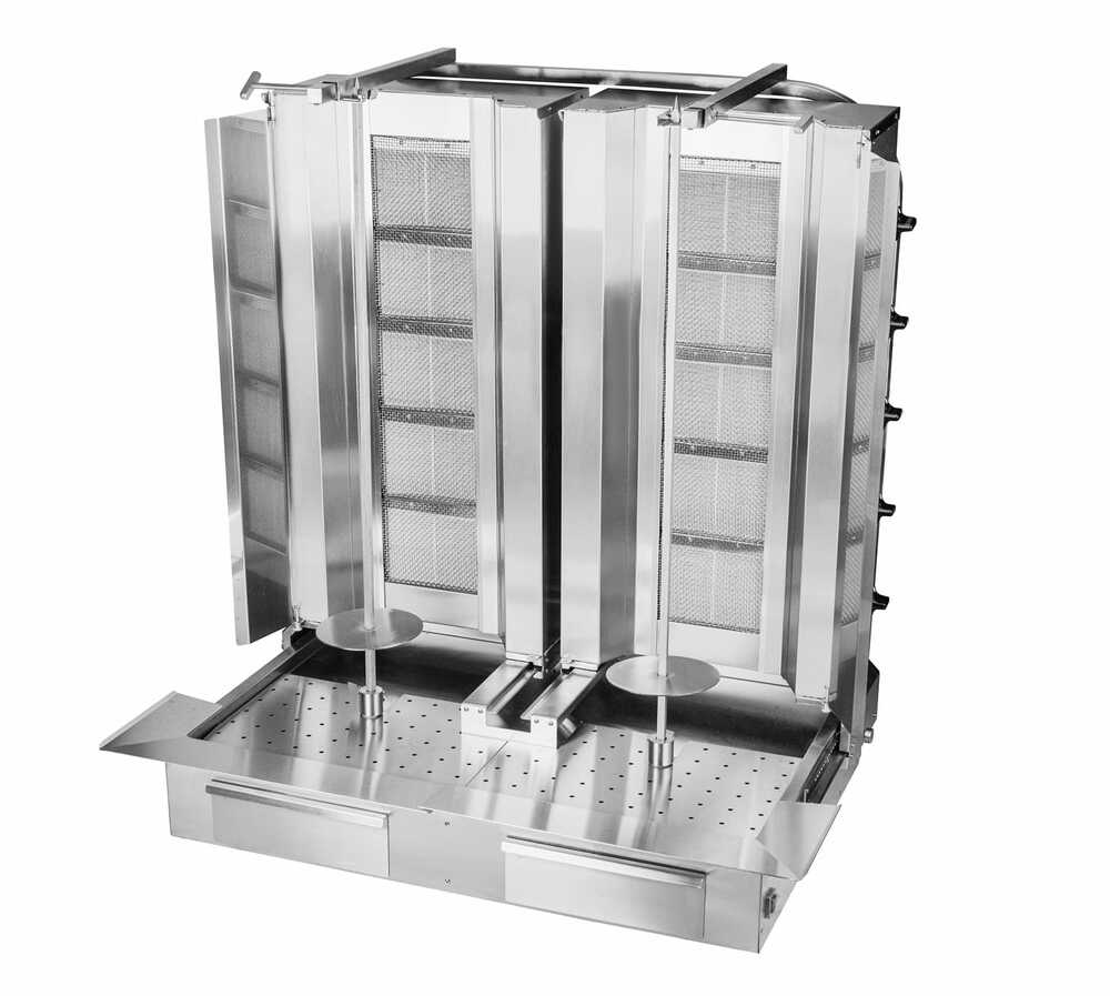 Gyros | opiekacz gazowy do kebaba podwójny | 5+5 palników | wsad 160kg  KLG225-T
