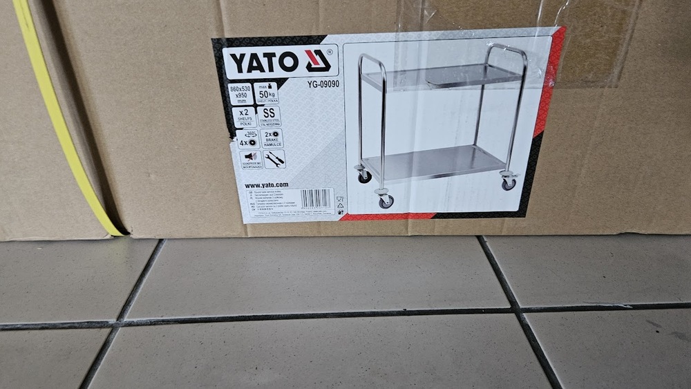 Wózek kelnerski 2-półkowy skręcany | Yato Gastro YG-09090 OUTLET