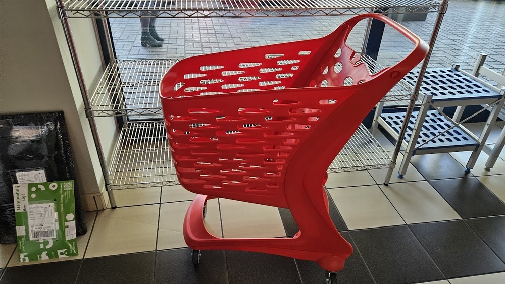 Wózek sklepowy czerwony | TR80 OUTLET
