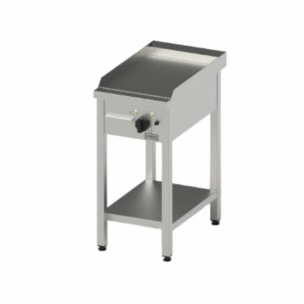 Płyta grillowa gastronomiczna stojąca gładka 40x70x85 cm 400 V | Gredil 977301