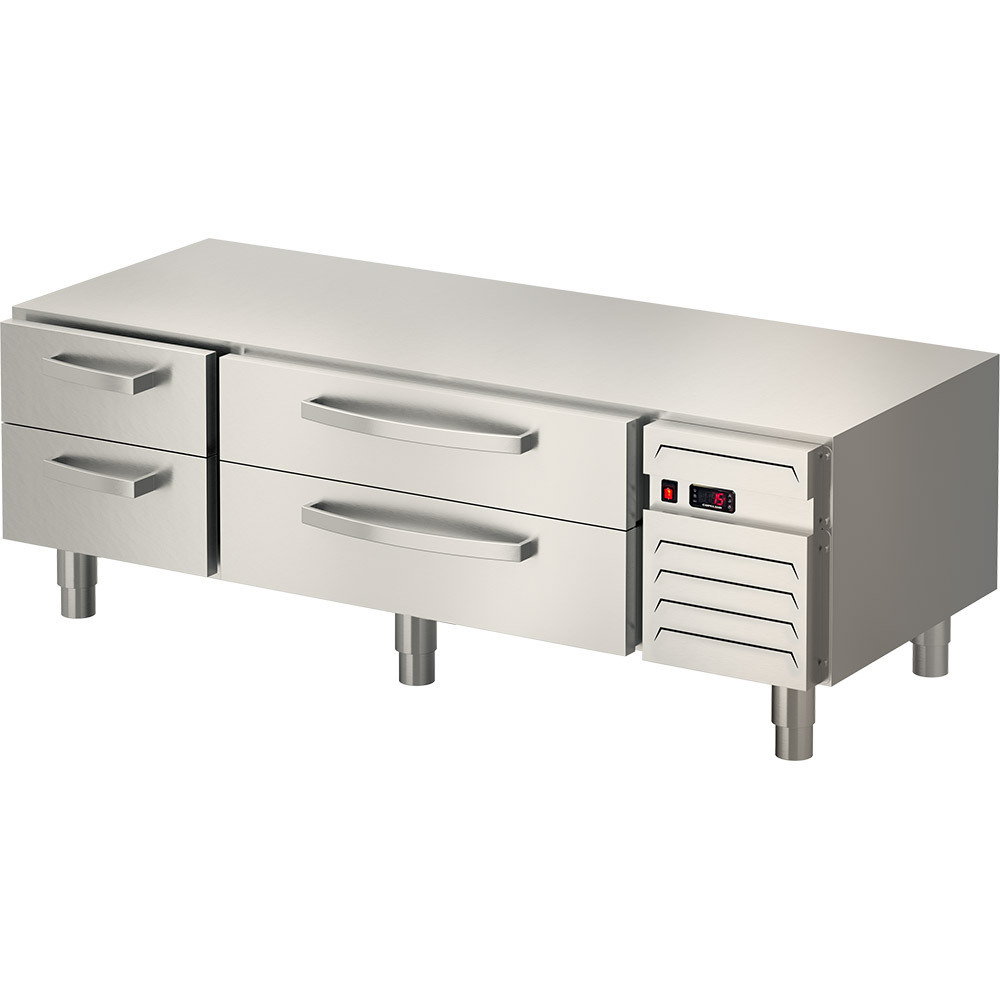 Podstawa chłodnicza linia "700" 1600x650x600 mm 2 szuflady GN 1/1 2 szuflady GN 2/1 | Stalgast 887237