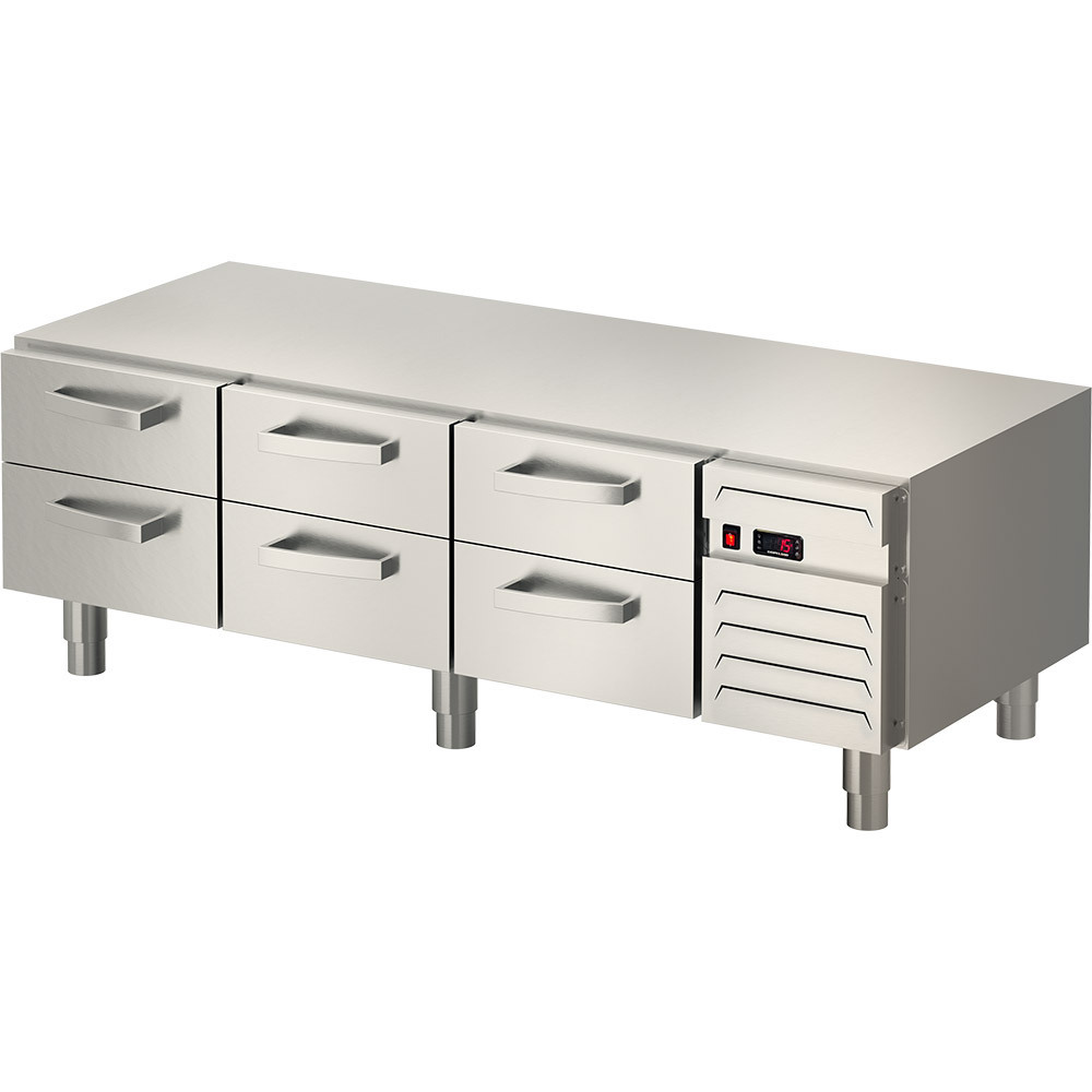 Podstawa chłodnicza linia "700" 1600x650x600 mm 6 szuflad GN 1/1 | Stalgast 887137