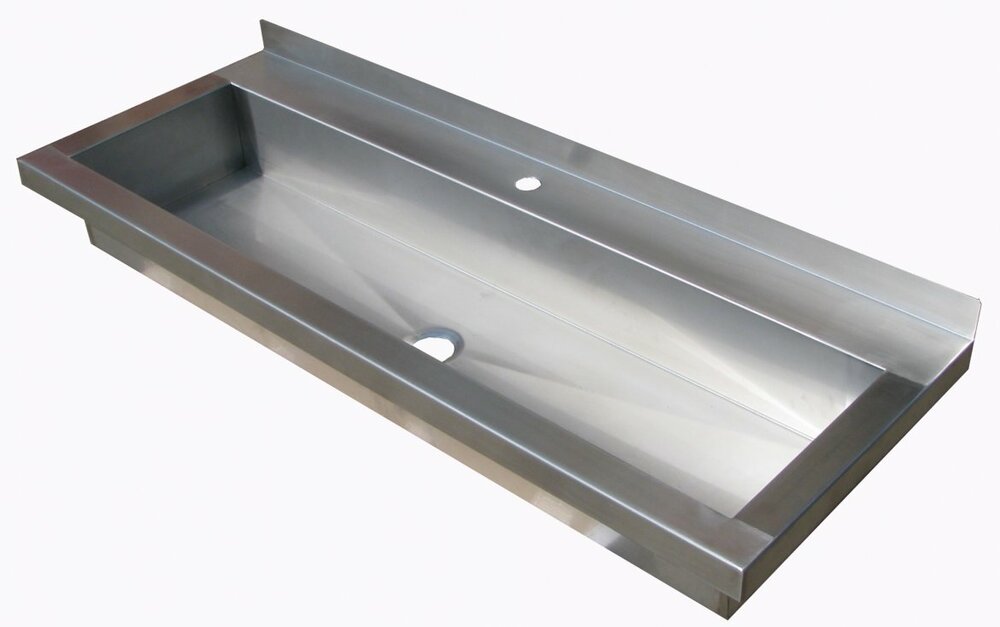 Umywalka rynnowa z otworem na baterię sztorcową 1800x400x140 mm | Ikmet IK5005.1