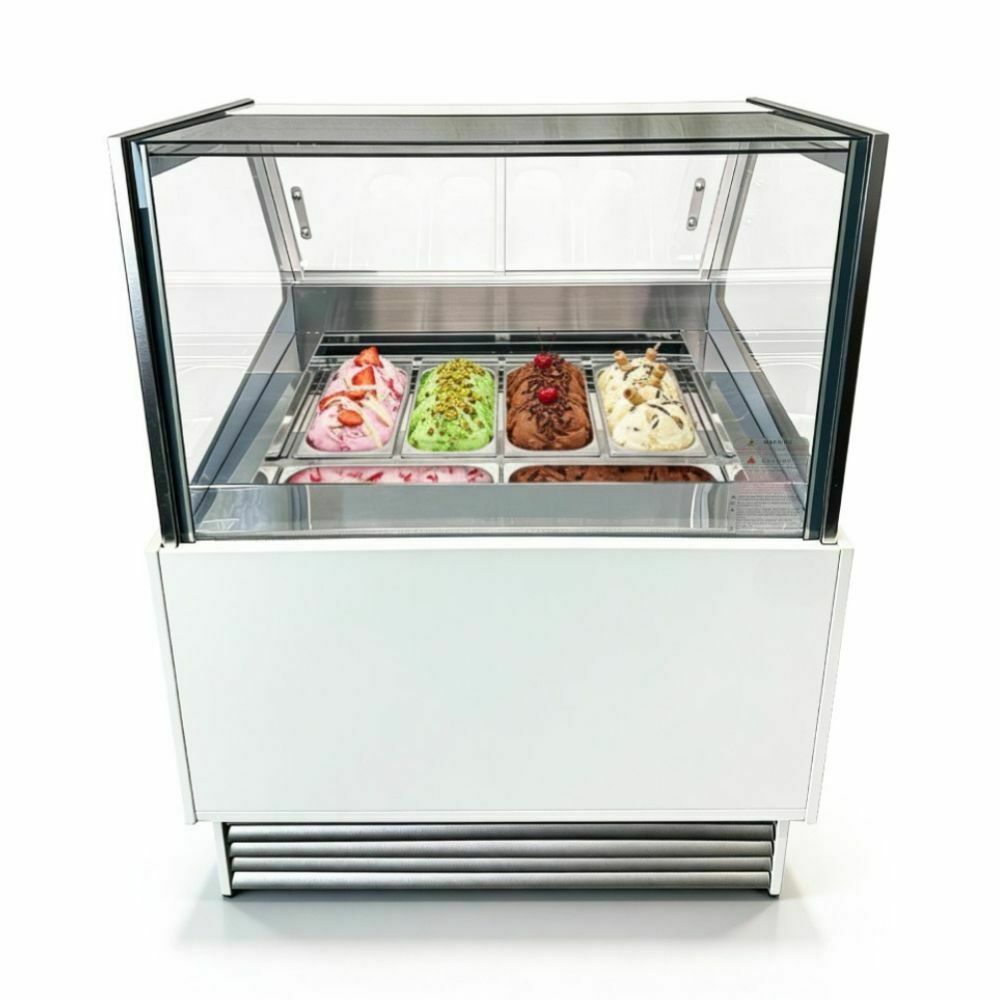 Konserwator do lodów na 6 kuwet z szybą prostą 252L | PROBOX PXRTD-6PZ WHITE