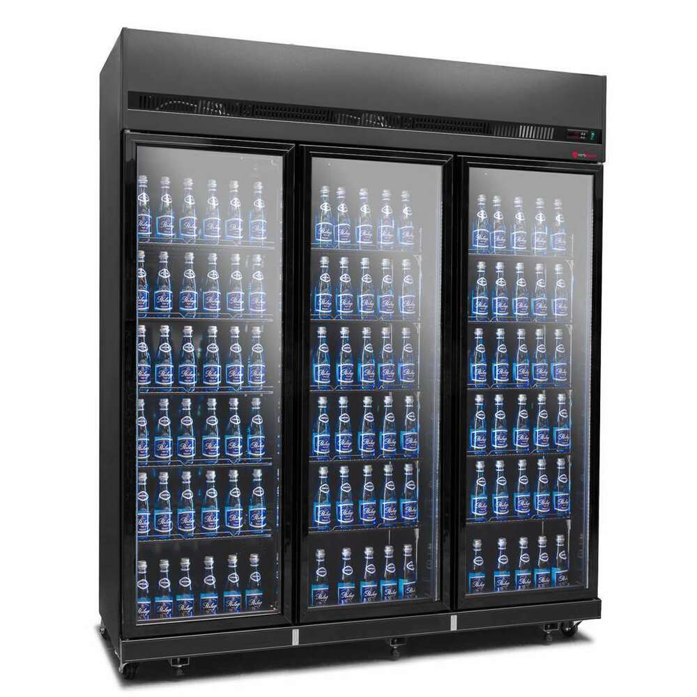 Szafa chłodnicza 3-drzwiowa przeszklona czarna | drzwi skrzydłowe | 1650x631x2000 mm | 1181 l | Resto Quality RQ1180-BLACK
