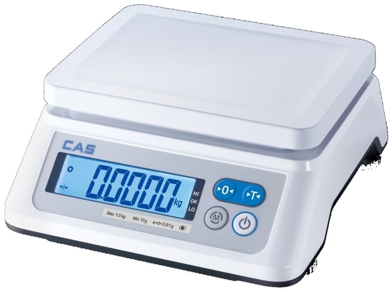 Waga prosta elektroniczna dwudziałkowa z legalizacją | zakres ważenia 15/30 kg | CAS SWN-30CC LCD RS232