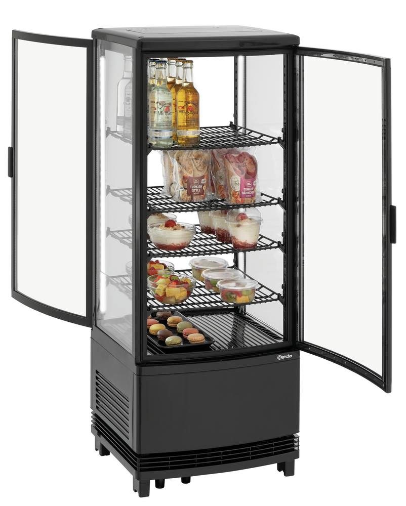 Witryna chłodnicza Mini 98L2T czarna | Bartscher 700698