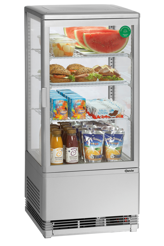 Witryna chłodnicza srebrna Mini 78L | Bartscher 700778G