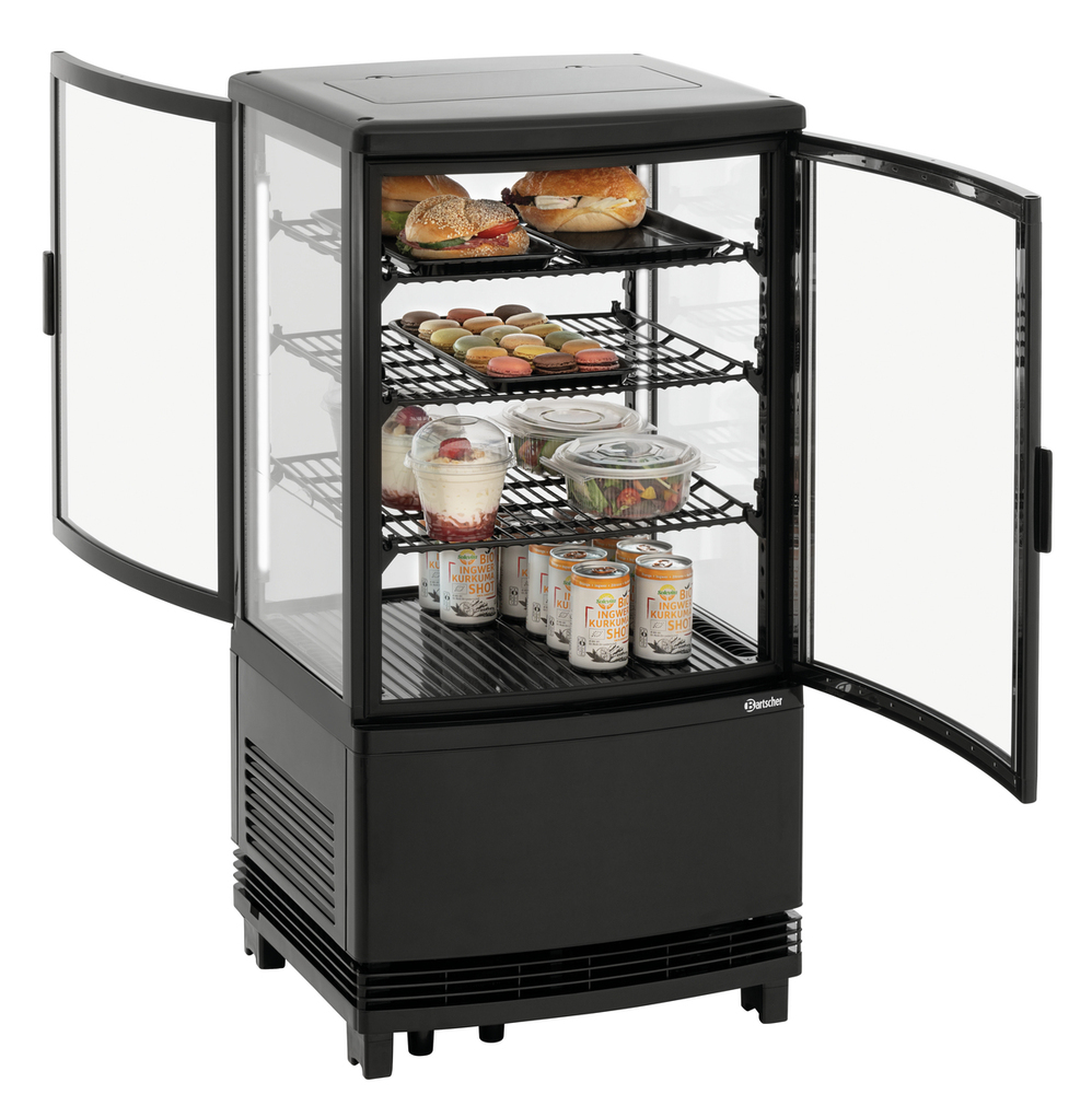 Witryna chłodnicza czarna Mini 64L | Bartscher 700358GV1