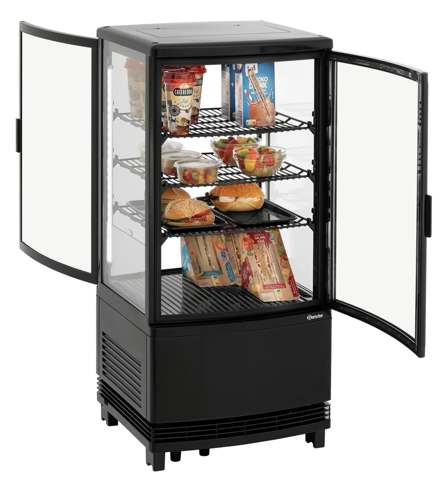 Witryna chłodnicza czarna Mini 75L  | Bartscher 700387