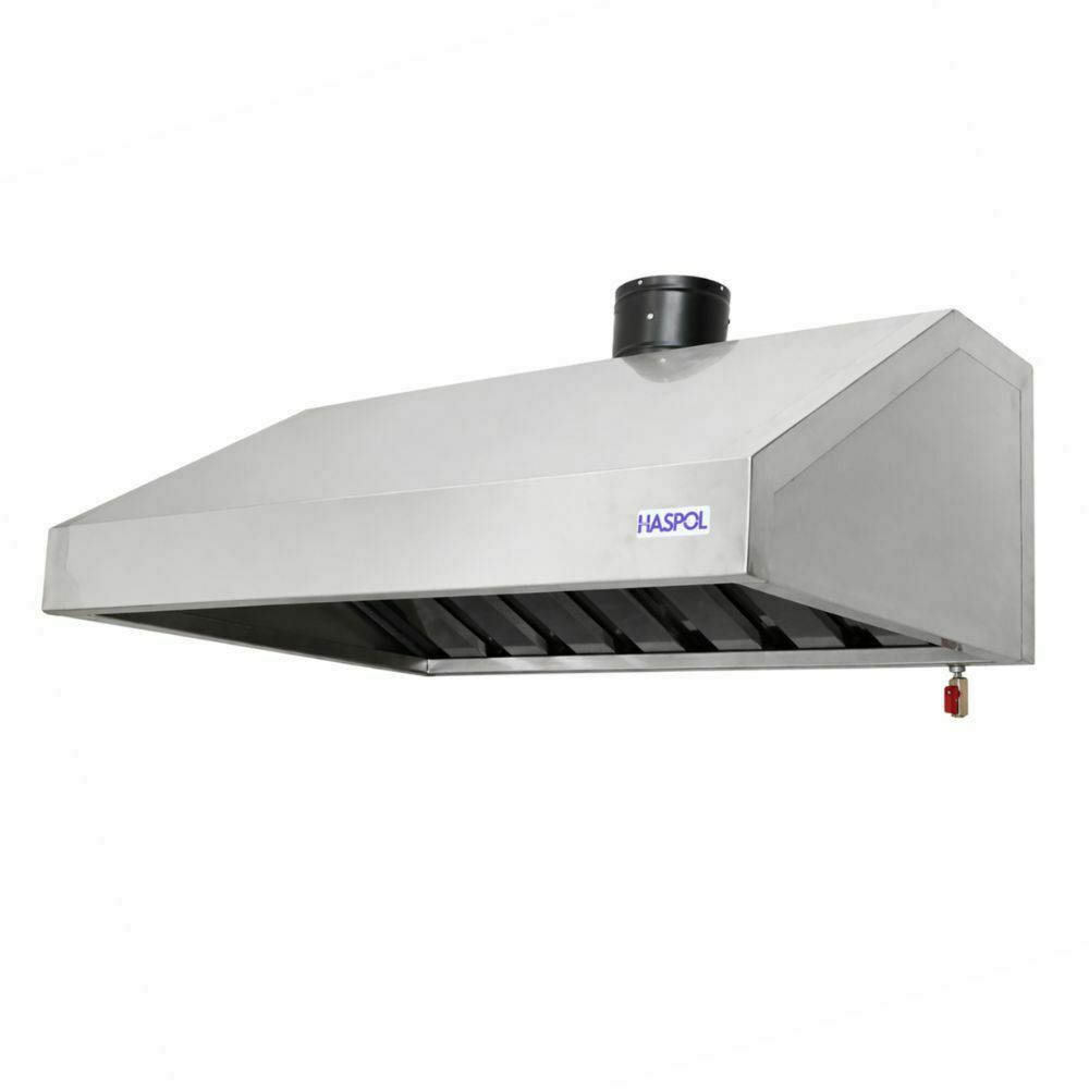 Okap gastronomiczny z wentylatorem 3000x700x400 mm | Haspol H-OP.3000Z