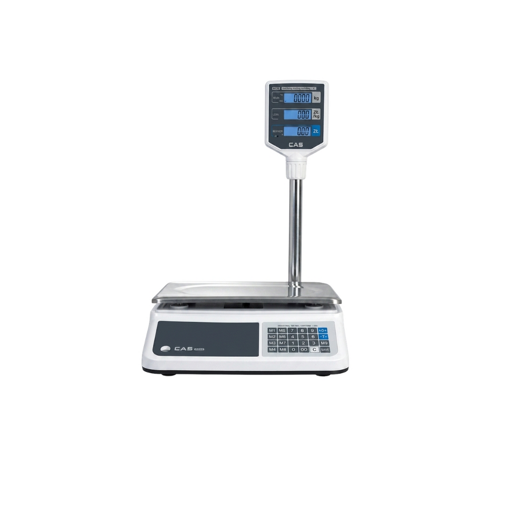 Waga kalkulacyjna dwudziałkowa | CAS PR2N-15CP LCD biała obudowa