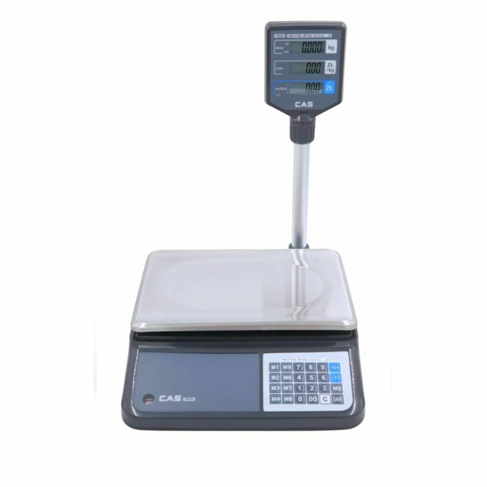 Waga kalkulacyjna dwudziałkowa | CAS PR2N-15CP LCD (w/RS232/USB), czarna obudowa