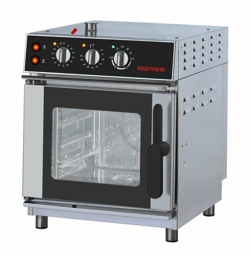 Piec konwekcyjno-parowy Inoxtrend Compact PK-DA-304E | 4xGN2/3 | 4,3 kW / 3 kW | 400 V / 230 V | 510x660x670mm | Resto Quality...