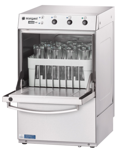Zmywarka do szkła, do gastronomii, dozownik płynu myjącego, kosz 40x40 | Stalgast 801400