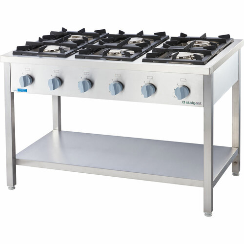 6-Palnikowy trzon gastronomiczny gazowy, 900 mm, 32.5 kW, G30 | Stalgast 999613