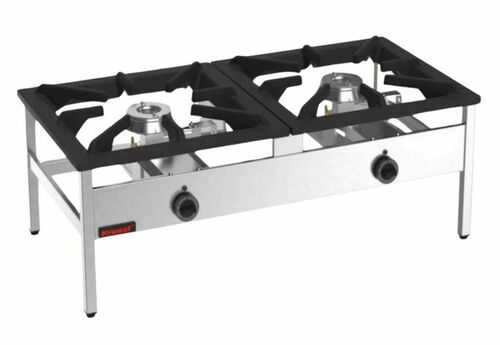 Taboret gastronomiczny gazowy 2 palnikowy | Kromet 000.TG-2